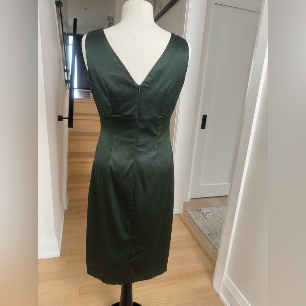 Donna Ricco New York Sleeveless Midi Dress – Forest Green – Size 8 - Picture 4 of 6